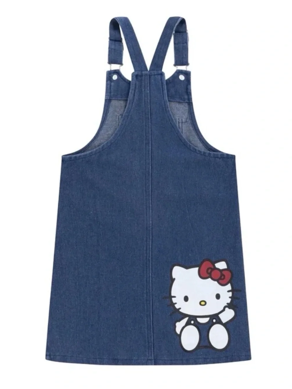Hello Kitty Sanrio Adjustable Jumper Denim Dress & Shirt, 2 piece set! Size: 10